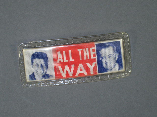 1960 Kennedy Johnson JFK LBJ All Way Jugate Flasher Campaign Pin Pinback Button