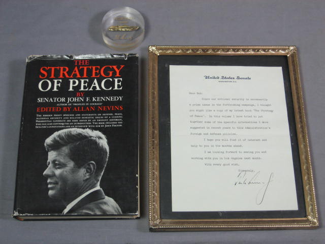 John Kennedy JFK Signed Letter + 1st Ed Book