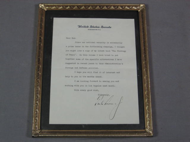 John Kennedy JFK Signed Letter + 1st Ed Book 1