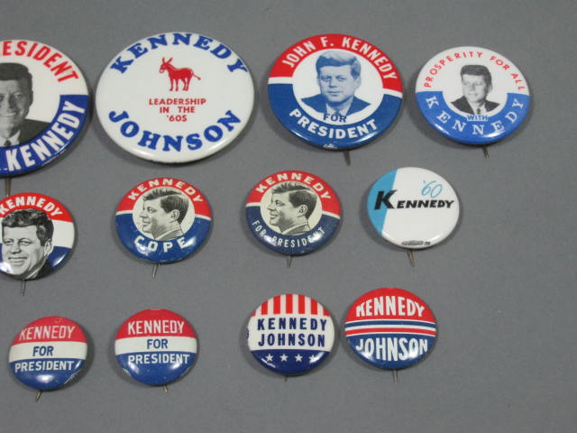 15 1960 John F Kennedy JFK Lyndon B Johnson Campaign Pin Pinback Button Tab Lot 2