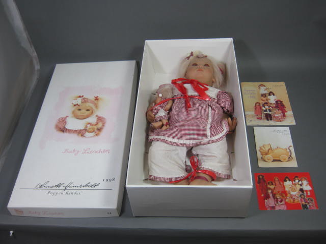 1998 Annette Himstedt Puppen Kinder Lieschen 7 Month Old Baby Girl + Catalog Box