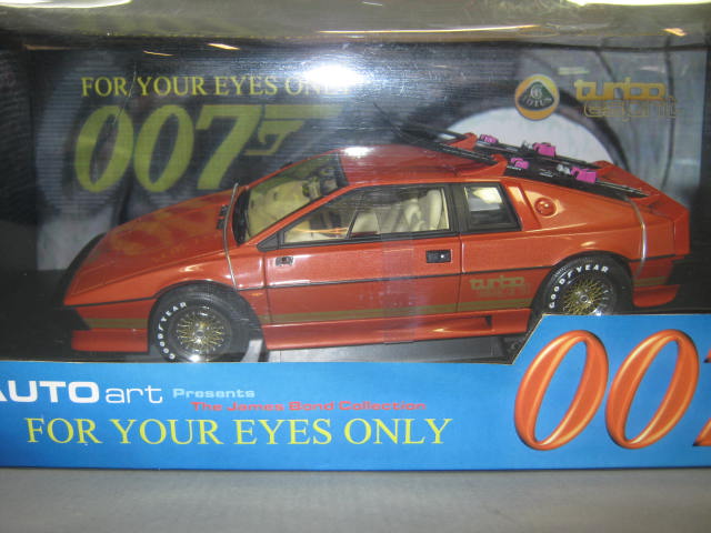 Autoart 007 For Your Eyes Only Lotus Esprit Turbo James Bond RT Red Diecast 1:18 1