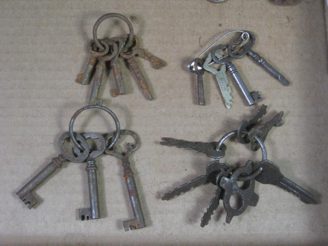 Vtg Antique Skeleton Key Lock Padlock Lot Ilco Corbin Yale Towne Slaymaker Elgin 13