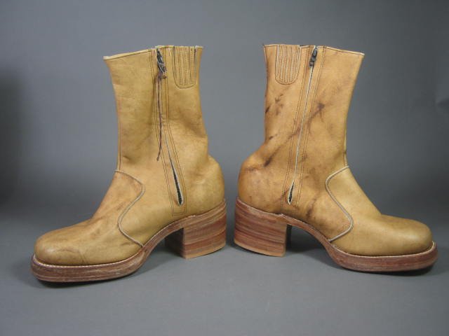 NOS Vintage 1970s Frye Womens Leather Zip-Up Ankle Boots Size 6.5 EE Never Worn! 5