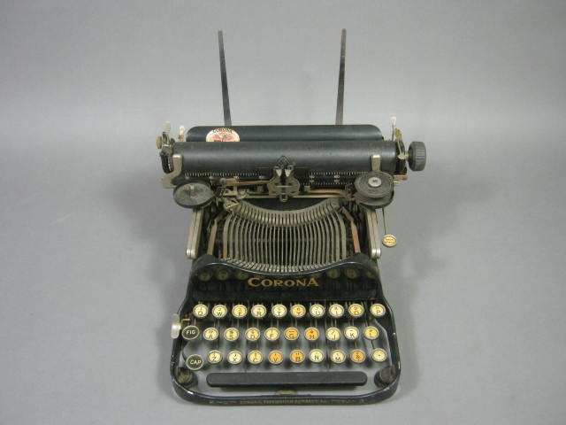 Vtg Corona Model #3 Folding Portable Manual Typewriter Patented 1917 NO RESERVE!