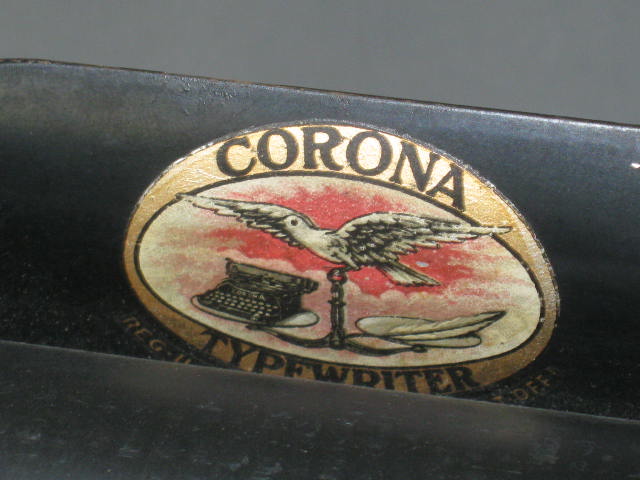 Vtg Corona Model #3 Folding Portable Manual Typewriter Patented 1917 NO RESERVE! 1