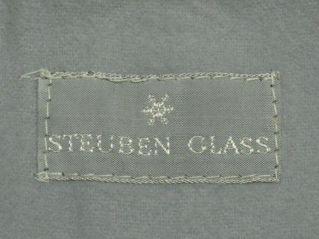 8 Vtg Steuben 7" Glasses Crystal Teardrop Stem Set Lot W/ Box Signed 1950s NR! 5