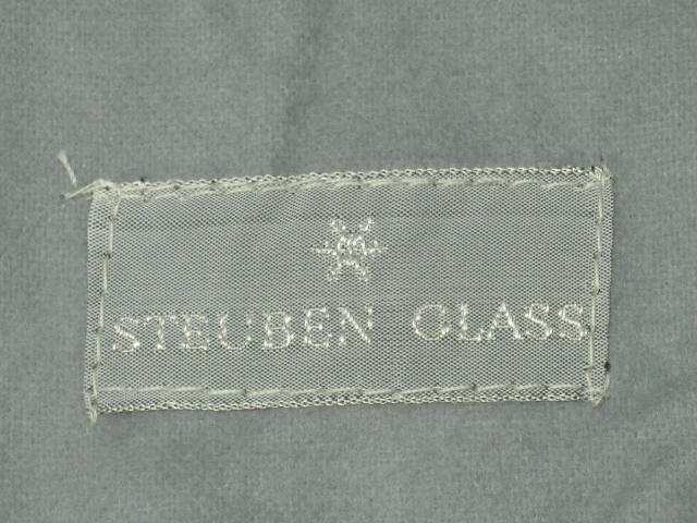 12 Vtg Steuben 8.25" Glasses Crystal Teardrop Stem Set Lot W/ Box Signed 1950s 7