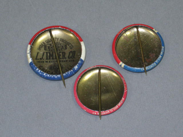 3x 1948 Harry Truman/Alben Barkley Campaign Pin Pinback Button Set Lot Capitol + 1