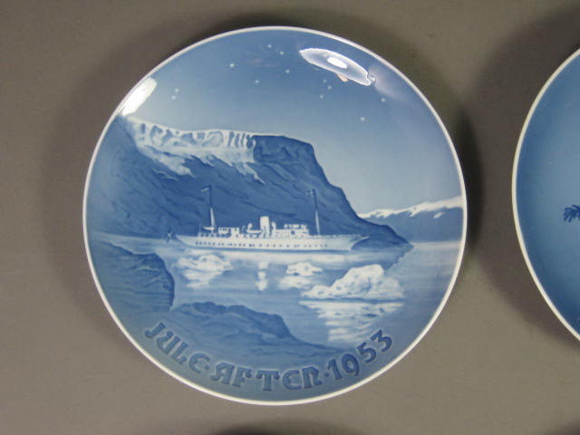 6 Bing Grondahl Copenhagen Xmas Plates Lot 1953 1957 1958 1959 60 61 Jule Aften 1