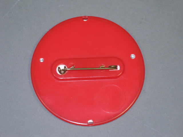 1960 John F Kennedy JFK Red Plastic Flasher Campaign Pin Pinback Button 2.5" NR! 2
