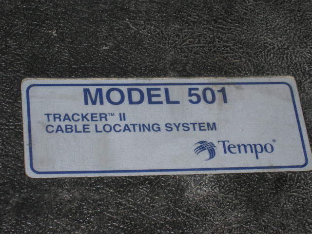 Tempo 501 System Tracker II 2 Underground Cable Locator W/ Transmitter Receiver+ 8