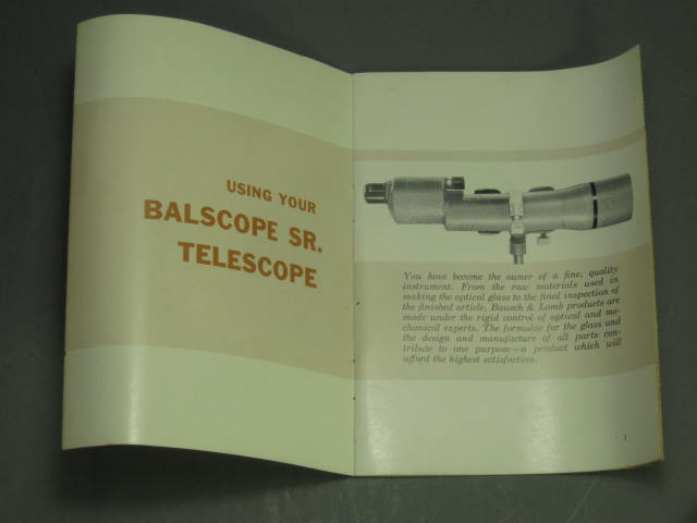 Vtg Bausch & Lomb BALscope Sr 60mm Spotting Scope Telescope 20x 30x Original Box 13