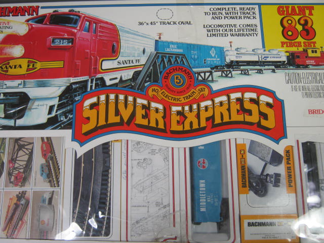 2 Model Railroad Electric Train Sets Bachman Silver Express Railmaster Ho Scale 2