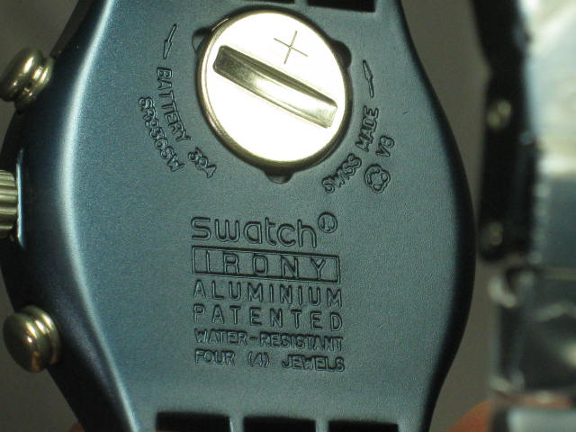 Mens New Swatch Irony Fuchsia Circle Chrono Standard Watch Aluminum YCN4007AG NR 5