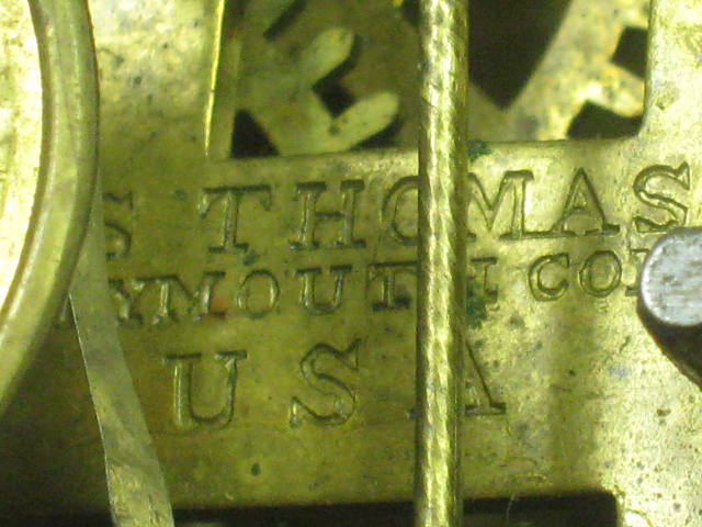Vtg Antique Seth Thomas Wood Wooden Shelf Mantel Pendulum Clock +Keys Late 1800s 5