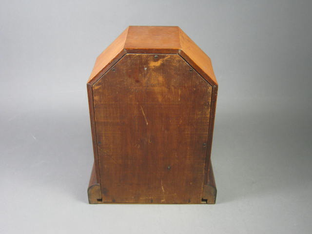 Vtg Antique Seth Thomas Wood Wooden Shelf Mantel Pendulum Clock +Keys Late 1800s 12