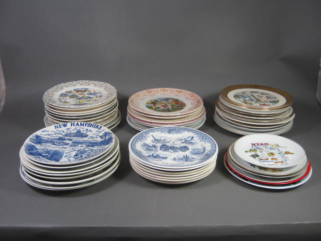 Complete Set 51 Vtintage Commemorative Collectible US States Souvenir Plates Lot 1