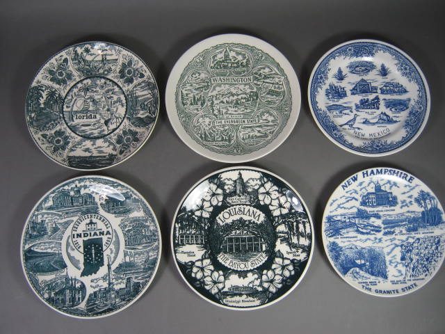 Complete Set 51 Vtintage Commemorative Collectible US States Souvenir Plates Lot 4