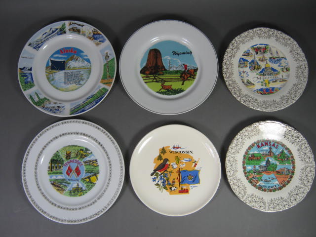 Complete Set 51 Vtintage Commemorative Collectible US States Souvenir Plates Lot 6