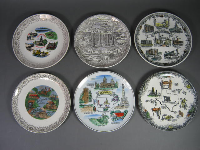 Complete Set 51 Vtintage Commemorative Collectible US States Souvenir Plates Lot 7