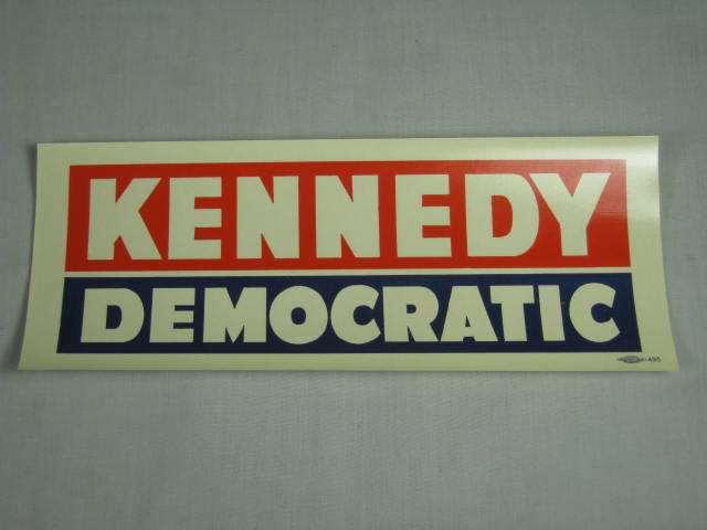 Vtg Original 1960 John F Kennedy JFK President Campaign Poster + Bumper Sticker! 5