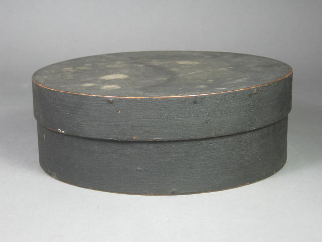 Primitive Antique Oval Shaker Box Enfield NH New Hampshire Signed HL 10x8.5 NR! 2