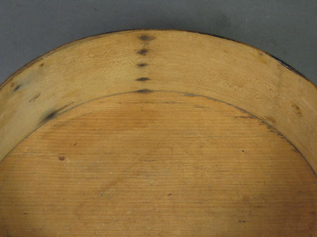 Primitive Antique Oval Shaker Box Enfield NH New Hampshire Signed HL 10x8.5 NR! 11