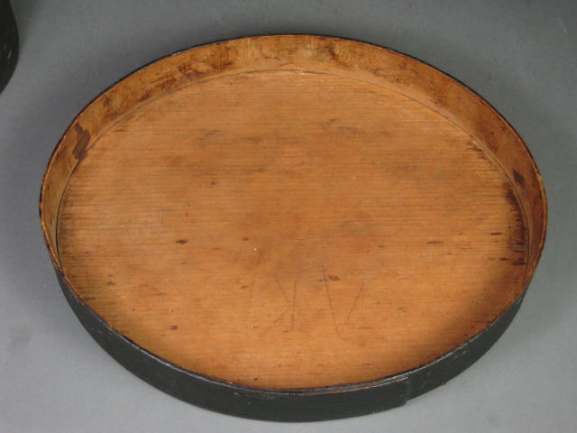 Primitive Antique Oval Shaker Box Enfield NH New Hampshire Signed HL 10x8.5 NR! 14