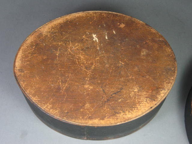 Primitive Antique Oval Shaker Box Enfield NH New Hampshire Signed HL 10x8.5 NR! 16