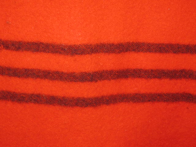 2 Vtg Red Black Stripe Wool Blankets Hudson Bay Company 3.5 3 1/2 Point 62" x80" 3