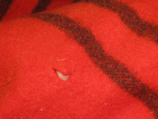 2 Vtg Red Black Stripe Wool Blankets Hudson Bay Company 3.5 3 1/2 Point 62" x80" 5