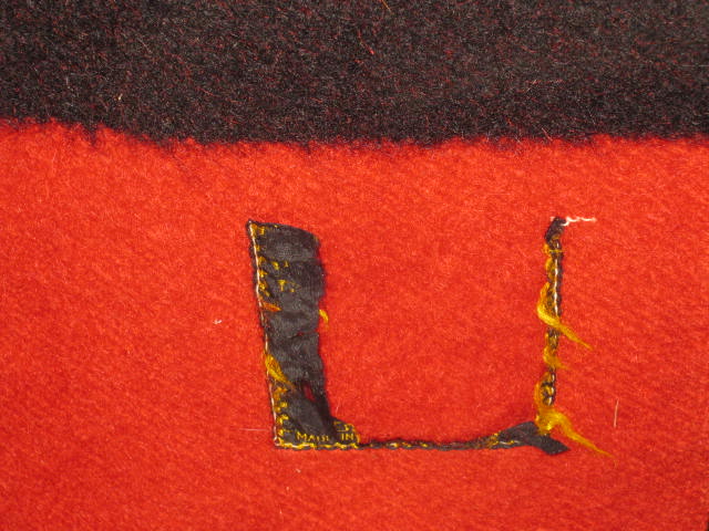 2 Vtg Red Black Stripe Wool Blankets Hudson Bay Company 3.5 3 1/2 Point 62" x80" 9