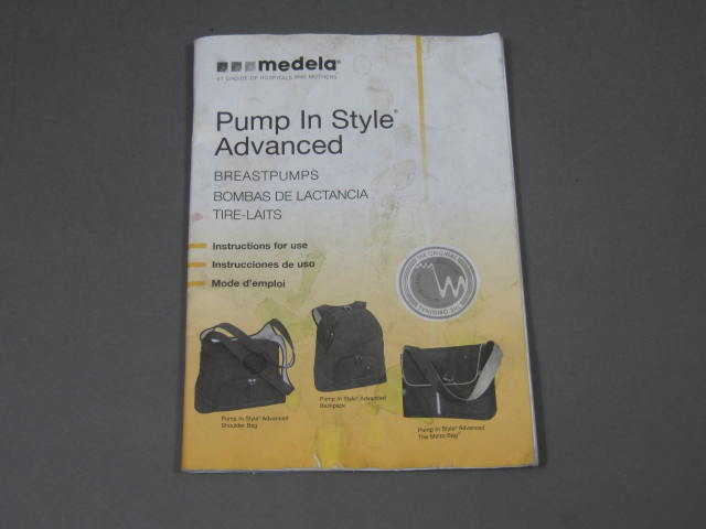 Medela Pump In Style Advanced Breast Pump W/Shoulder Bag Battery Pack AC Adapter 3