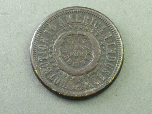 1860 Abraham Lincoln Republican Candidate For President Campaign Token Coin 1" 2