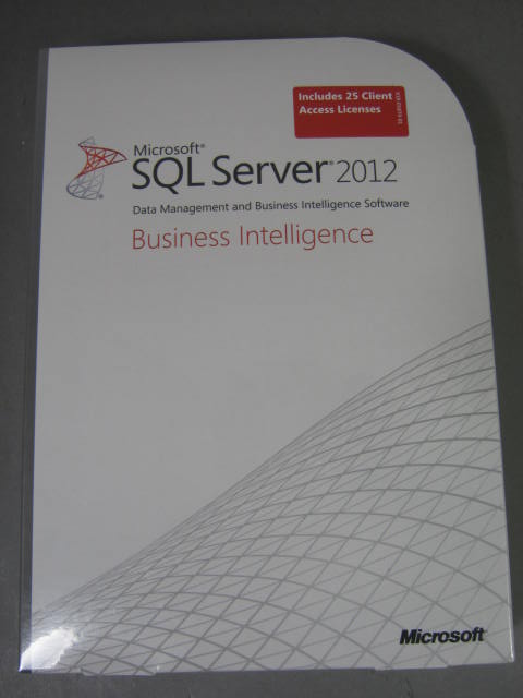 NEW Microsoft SQL Server 2012 Business Intelligence 25 CALs Sealed Full Retail 1
