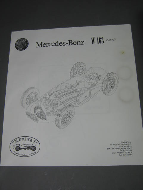 Revival 1939 Mercedes-Benz W163 1/20th Metal Model Car Kit Le Grand Prix NR 4