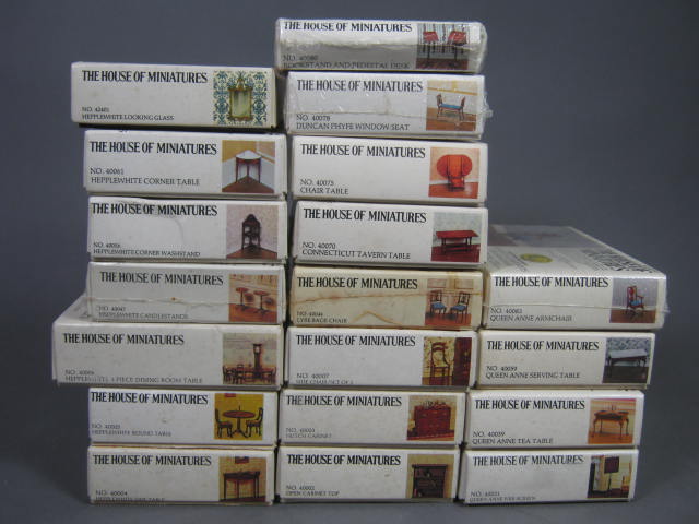 19 X-ACTO The House Of Miniatures Queen Ann Hepplewhite Dollhouse Collection NR