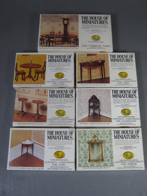 19 X-ACTO The House Of Miniatures Queen Ann Hepplewhite Dollhouse Collection NR 1