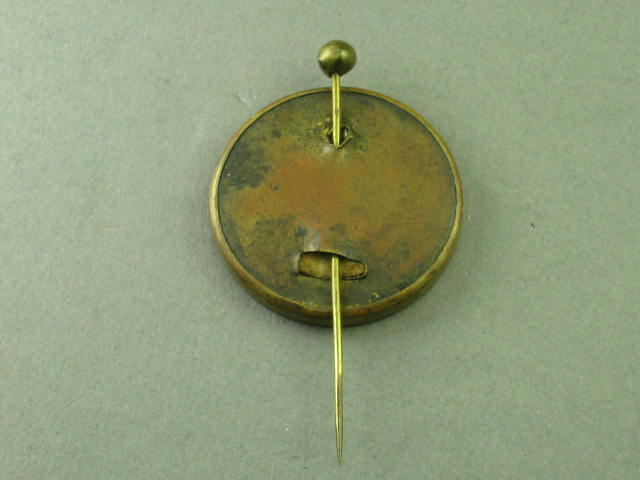 1864 Abraham Lincoln Andrew Johnson Campaign Ferrotype Stick Pin Button Token NR 2