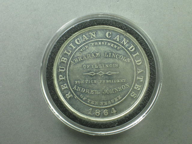 Rare 1864 Abraham Lincoln / Andrew Johnson Jugate Campaign Token Coin Medal 1.5" 2