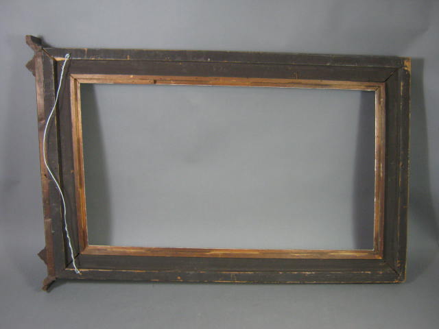Antique Eastlake Mirror Picture Frame Wood Wooden Carved Ornate Wall Large NR! 12