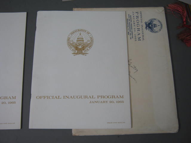 1965 Lyndon Johnson LBJ Inaugural Gala Gown Dress Signed Program Dinner Menu Lot 7