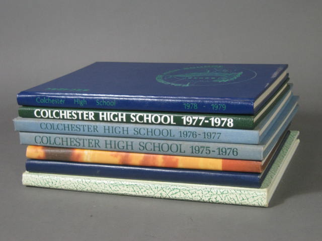 7 Vtg 1970s Vermont High School Champlain College Yearbooks Colchester Milton NR 1