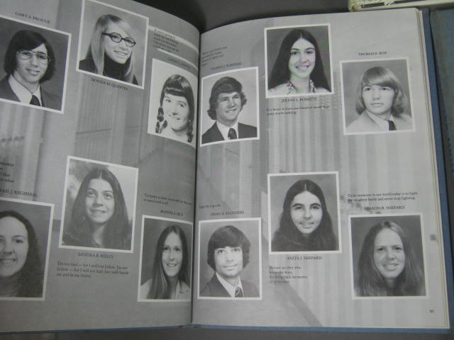 7 Vtg 1970s Vermont High School Champlain College Yearbooks Colchester Milton NR 4