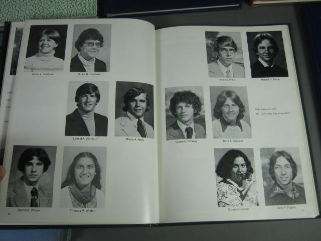 7 Vtg 1970s Vermont High School Champlain College Yearbooks Colchester Milton NR 8