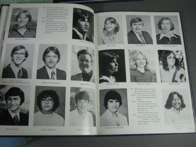 7 Vtg 1970s Vermont High School Champlain College Yearbooks Colchester Milton NR 9