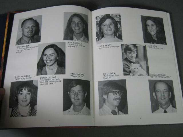 7 Vtg 1970s Vermont High School Champlain College Yearbooks Colchester Milton NR 16