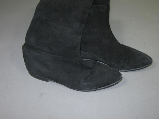 Vtg Womens Ladies Maud Frizon Black Suede Over The Knee Boots Size 40.5 NO RES! 3