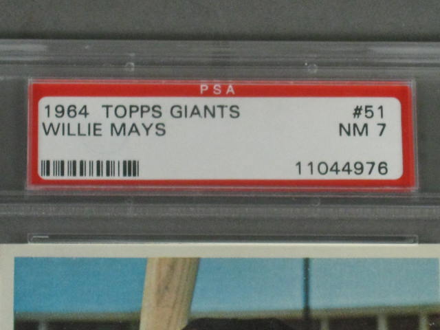 1964 Topps Giants Willie Mays #51 San Francisco Baseball Card PSA 7 NM No Res! 3